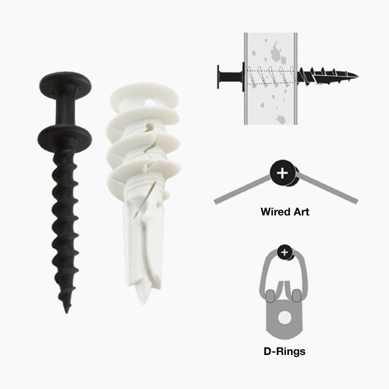 Hangman Self-Drilling Wall Hangers w/Anchors 100 lb 6 each