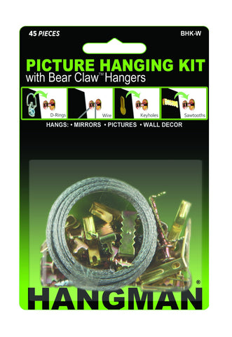 Picture Hanging Kit with Bear Claw Hangers - Hangman Products
